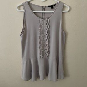 BANANA REPUBLIC Grey Peplum Tank